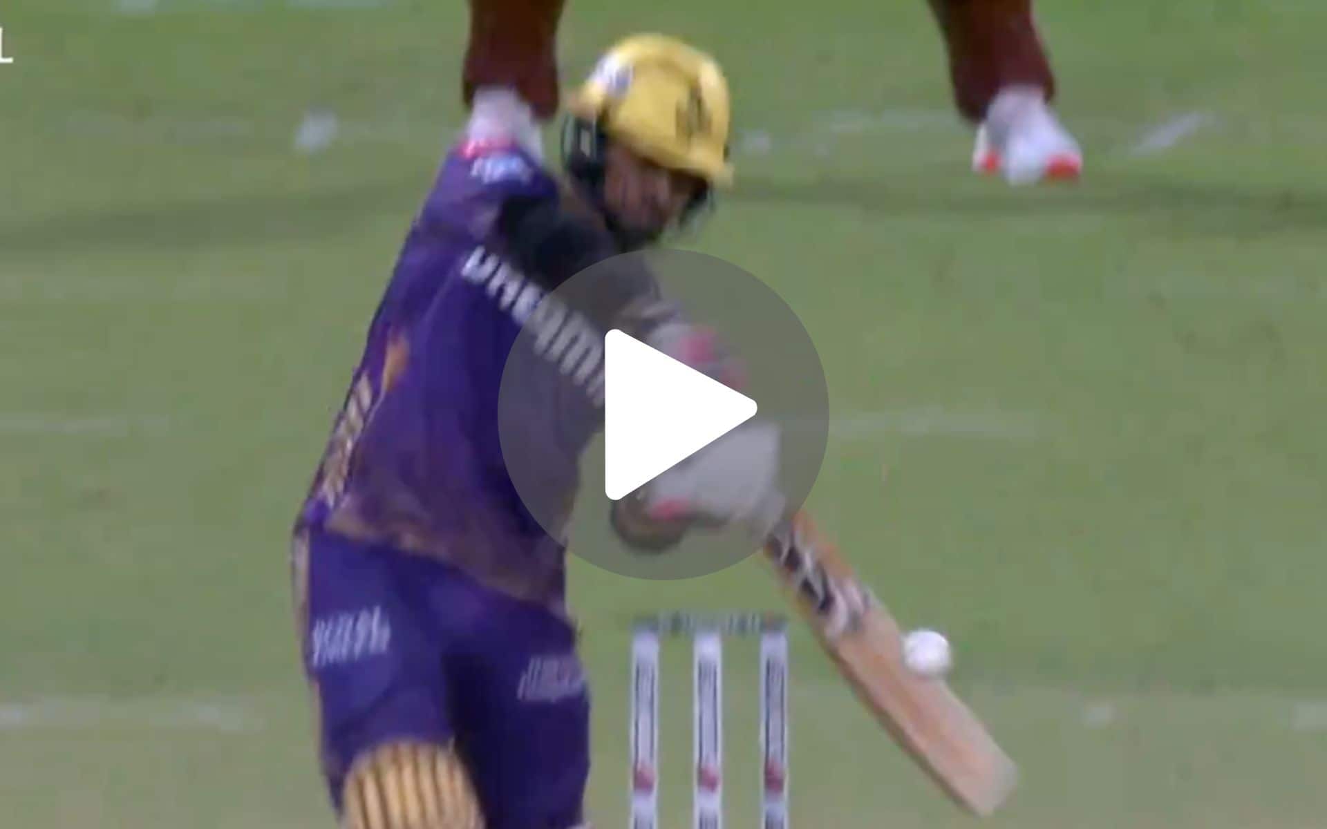 [Watch] Sunil Narine Falls Cheaply As Mohsin-Stoinis Combo Strikes Early For LSG